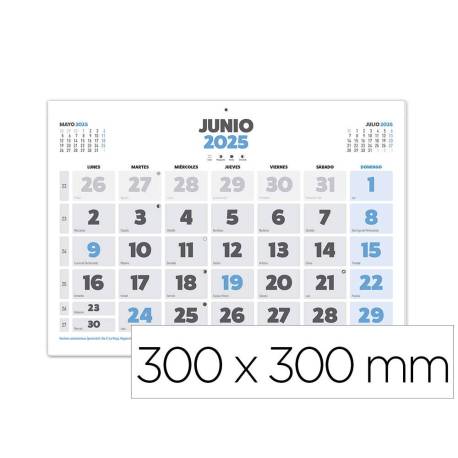 CALENDARIO PARED MARCA LIDERPAPEL CLASICO 2025 LOMO ENGOMADO 44X32 CM PAPEL 105 GR