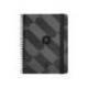 AGENDA ESPIRAL ANTARTIK PATTERN DIN A6+ 2025 SEMANA VISTA COLOR NEGRO PAPEL 80 GR