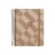 AGENDA ESPIRAL ANTARTIK PATTERN A5+ 2025 DIA PAGINA ROSA NUDE PAPEL 80 GR