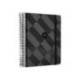 AGENDA ESPIRAL ANTARTIK PATTERN A5+ 2025 DIA PAGINA NEGRO PAPEL 80 GR