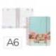 AGENDA ESPIRAL LIDERPAPEL SANTORINI DIN A6 2025 DIA PAGINA CHERRY BLOSSOMS PAPEL 60 GR