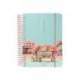 AGENDA ESPIRAL LIDERPAPEL SANTORINI DIN A6 2025 DIA PAGINA CHERRY BLOSSOMS PAPEL 60 GR