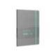 CUADERNO CON GOMILLA ANTARTIK NOTES TAPA BLANDA DIN A5 HOJAS RAYAS GRIS Y TURQUESA 80 HOJAS 80 GR FSC