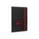 CUADERNO CON GOMILLA ANTARTIK NOTES TAPA BLANDA DIN A5 HOJAS CUADRICULA NEGRO Y ROJO 80 HOJAS 80 GR FSC