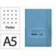 CUADERNO CON GOMILLA ANTARTIK NOTES TAPA BLANDA DIN A5 HOJAS PUNTOS AZUL CLARO 80 HOJAS 80 GR FSC