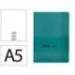 CUADERNO CON GOMILLA ANTARTIK NOTES TAPA BLANDA DIN A5 HOJAS LISAS VERDE AGUAMARINA 80 HOJAS 80 GR FSC