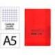 CUADERNO CON GOMILLA ANTARTIK NOTES TAPA BLANDA DIN A5 HOJAS CUADRICULA ROJO 80 HOJAS 80 GR FSC