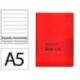 CUADERNO CON GOMILLA ANTARTIK NOTES TAPA BLANDA DIN A5 HOJAS RAYAS ROJO 80 HOJAS 80 GR FSC