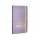 CUADERNO CON GOMILLA ANTARTIK NOTES TAPA DURA DIN A6 HOJAS RAYAS MORADO Y AMARILLO 100 HOJAS 80 GR FSC