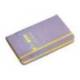 CUADERNO CON GOMILLA ANTARTIK NOTES TAPA DURA DIN A6 HOJAS RAYAS MORADO Y AMARILLO 100 HOJAS 80 GR FSC