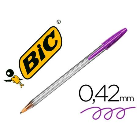 Boligrafo Bic Cristal Fun 1,6 mm Color Morado