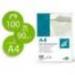 Papel verjurado liderpapel tamaño A4 90g/m2 blanco paquete de 100 hojas.