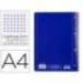 Cuaderno espiral liderpapel a4 micro serie azul tapa blanda 80h 80 gr cuadro5mm con margen 4 taladros azul