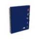 Cuaderno espiral liderpapel a5 micro executive tapa plastico 100h 80 gr cuadro 5mm 5 se paradores con gomilla color azul