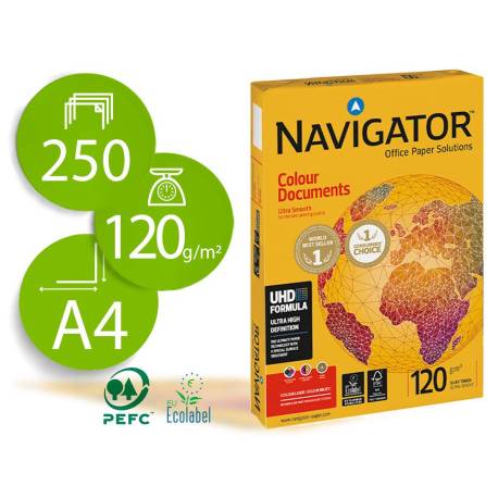 250 Hojas Papel multifuncion Navigator A4. 120 g/m2