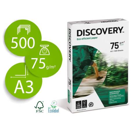 NO ES TAMAÑO FOLIO Papel multifuncion A3 Discovery 75 g/m2