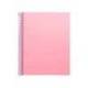 Bloc Liderpapel Din A4 micro jolly cuadrícula 5mm 5 bandas 4 taladros tapa forrada 75 gr 140 hojas rosa