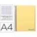Cuaderno espiral Liderpapel Wonder Tamaño DIN A4 Tapa plastico Cuadricula 5 mm 90 g/m2 con 5 bandas 4 taladros color Amarillo