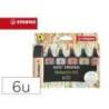 ROTULADOR MARCA STABILO BOSS PASTEL FLUORESCENTE 70 NATURE COLORS ESTUCHE DE 6 UNIDADES COLORES SURTIDOS