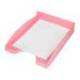 BANDEJA SOBREMESA PLASTICO Q-CONNECT COLOR ROSA PASTEL OPACO 240X70X340MM