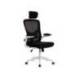 SILLA MARCA Q-CONNECT ERGONOMICA PAL ERMO MALLA BASE NYLON ALT MAX 1300 ANC 610 PROF 600 RUEDAS PREMIUM COLOR BLANCO NEGRO