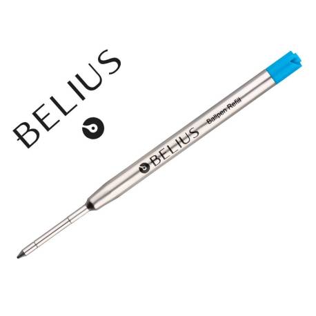 RECAMBIO BOLIGRAFO BELIUS COLOR AZUL 0,8 MM CAJA 3 UNIDADES