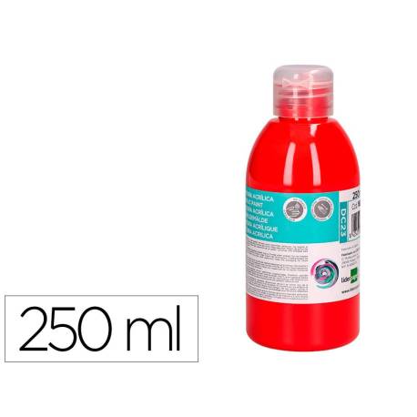 PINTURA ACRILICA LIDERPAPEL BOTE DE 250 ML COLOR ROJO