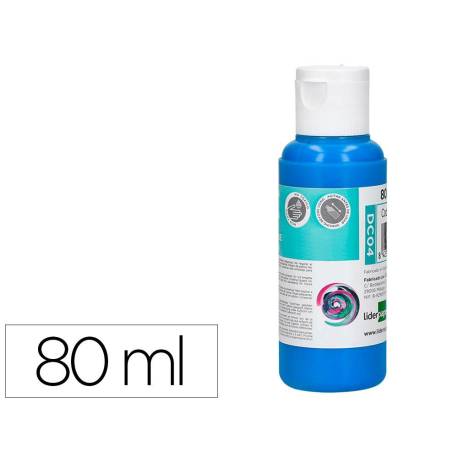 PINTURA ACRILICA LIDERPAPEL BOTE DE 80 ML COLOR CIAN