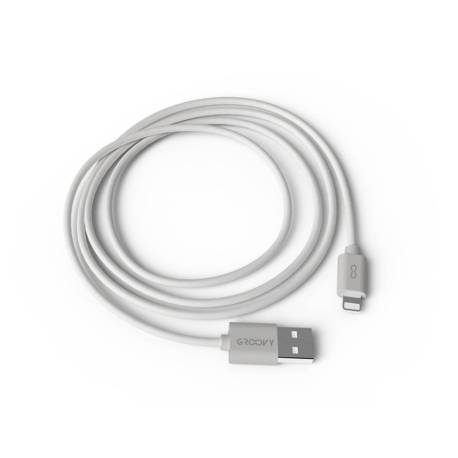 CABLE GROOVY USB 2.0 A APPLE LIGHTNING LONGITUD 1 METRO BLANCO