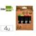 ROTULADOR MARCA LIDERPAPEL ECOUSE FLUORESCENTE FABRICADO CON 68% PLASTICO RECICLADO CAJA DE 4 UNIDADES COLORES SURTIDOS