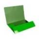 CARPETA LIDERPAPEL GOMAS FOLIO 3 SOLAPAS CARTON PLASTIFICADO VERDE