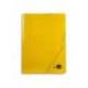 CARPETA LIDERPAPEL GOMAS FOLIO 3 SOLAPAS CARTON PLASTIFICADO AMARILLO