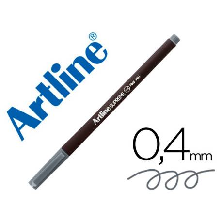 ROTULADOR ARTLINE SUPREME EPFS200 FINE LINER PUNTA DE FIBRA COLOR GRIS 0,4 MM