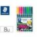 ROTULADOR MARCA STAEDTLER LUMOCOLOR RETROPROYECCION PUNTA DE FIBRA 318 ESTUCHE DE 8 UNIDADES COLORES SURTIDOS