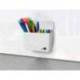 CUBILETE PORTALAPICES LIDERPAPEL COLOR BLANCO OPACO PLASTICO MAGNETICO 125X75X40 MM