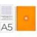 CUADERNO ESPIRAL LIDERPAPEL A5 MICRO ANTARTIK TAPA FORRADA120H 100 GR CUADRO 5MM 5 BANDA6 TALADROS MOSTAZA