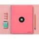 CUADERNO ESPIRAL LIDERPAPEL DIN A4 MICRO ANTARTIK LISO COLOR ROSA CARTON FORRADO