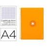 CUADERNO ESPIRAL DIN A4 ANTARTIK TAPA DURA 80H 100GR CUADRO 4MM CON MARGEN COLOR MOSTAZA