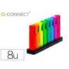 ROTULADOR MARCA Q-CONNECT FLUORESCENTE NEON PUNTA BISELADA ESTUCHE DE SOBREMESA 8 COLORES SURTIDOS