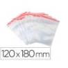 BOLSA PLASTICO AUTOCIERRE MARCA Q-CONNECT 120X180 MM PAQUETE DE 100 UNIDADES
