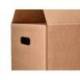 CAJA PARA EMBALAR MARCA Q-CONNECT AMERICANA CON FONDO AUTOMATICOY ASAS CARTON CANAL SIMPLE 5 MM COLOR KRAFT 500X400X300 MM