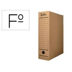 CAJA ARCHIVO DEFINITIVO MARCA LIDERPAPEL FOLIO CARTON RECICLADO 325G/M2 LOMO 100 MM KRAFT 365X100X251 MM