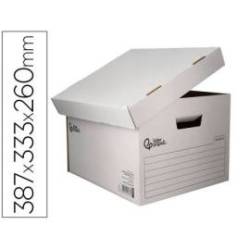 CAJON CONTENEDOR MARCA LIDERPAPEL CARTON AUTOMATICO PARA 3 CAJASARCHIVO DEF. FOLIO / 4 ARCHIVADORES A-Z 387X333X260MM