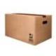 CAJA PARA EMBALAR MARCA Q-CONNECT AMERICANA CON ASAS CARTON RECICLADO CANAL SIMPLE 5 MM COLOR KRAFT 500X340X310 MM