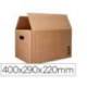 CAJA PARA EMBALAR MARCA Q-CONNECT AMERICANA CON ASAS CARTON RECICLADO CANAL SIMPLE 5 MM COLOR KRAFT 400X290X220 MM