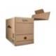 CAJA ARCHIVO DEFINITIVO MARCA LIDERPAPEL FOLIO DOBLE ANCHO CARTON RECICLADO 400G/M2 LOMO 200 MM KRAFT 367X200X251 MM