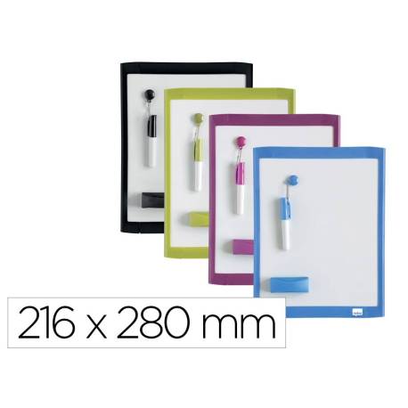PIZARRA MARCA NOBO HOGAR MAGNETICA + BORRADOR 216X280 MM COLORES SURTIDOS