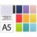 CUADERNO ESPIRAL LIDERPAPEL A5 WITTY TAPA DURA 80H 90GR CUADRO 3MM CON MARGEN COLORES SURTIDOS