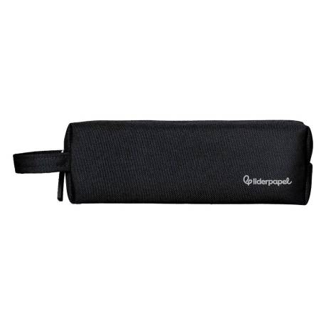 ESTUCHE PORTATODO MARCA LIDERPAPEL CLASSIC RECTANGULAR CON ASA 210X70MM NEGRO