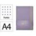 CUADERNO CON GOMILLA ANTARTIK NOTES TAPA DURA DIN A4 HOJAS PUNTOS MORADO Y AMARILLO 100 HOJAS 80 GR FSC
